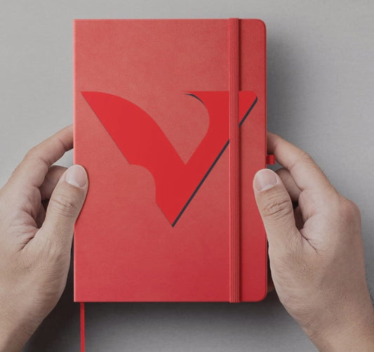 BLOCCO NOTE FORMATO A5 CON COPERTINA RIGIDA IN MATERIALE RICICLATO E PAGINE A RIGHE