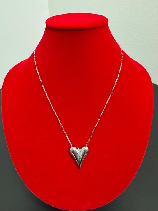 Collana cuore argentata