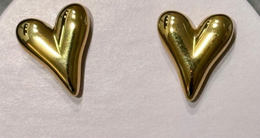 Orecchini a cuore dorati