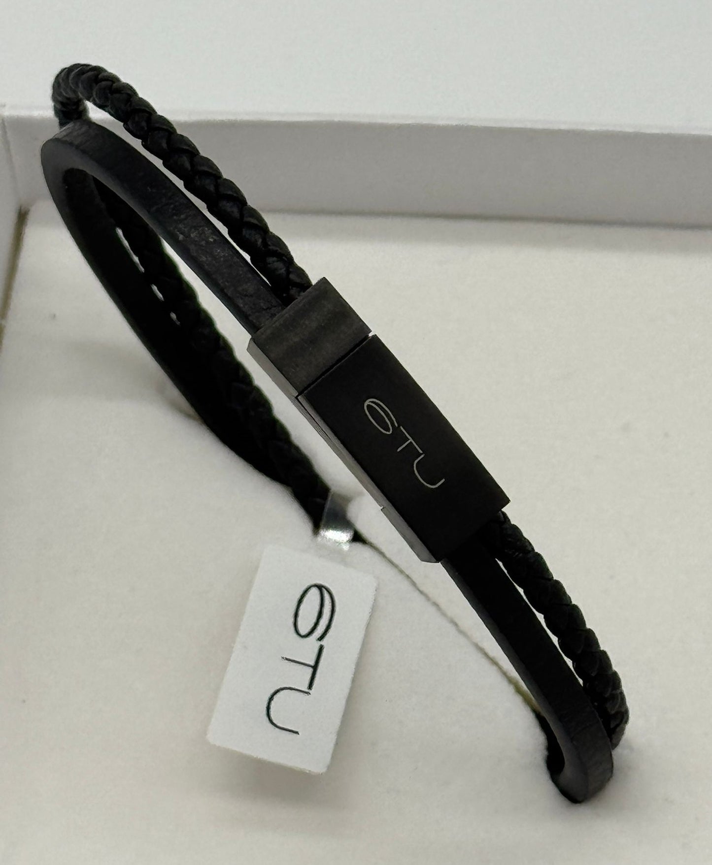 Bracciale uomo cordoncino liscio e intrecciato