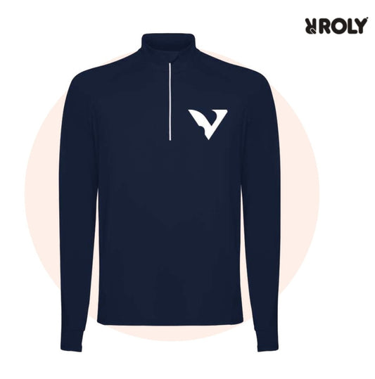 FELPA A MANICHE LUNGHE DA UOMO CON MEZZA ZIP