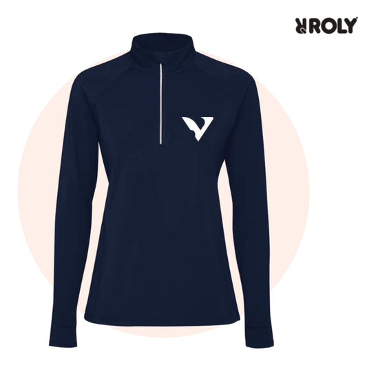FELPA A MANICHE LUNGHE CON MEZZA ZIP DA DONNA