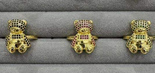 Anello Orsetto del Cuore seduti